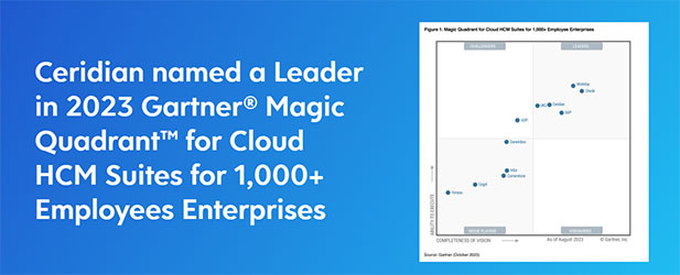 Gartner® Magic Quadrant™ for Cloud HCM Suites Badge Award