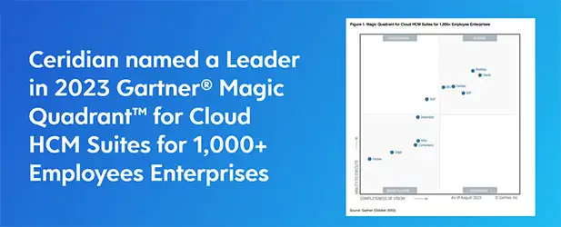 Gartner® Magic Quadrant™ for Cloud HCM Suites Badge Award 