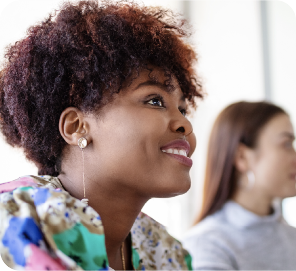 Picture of two woman with a smiling face